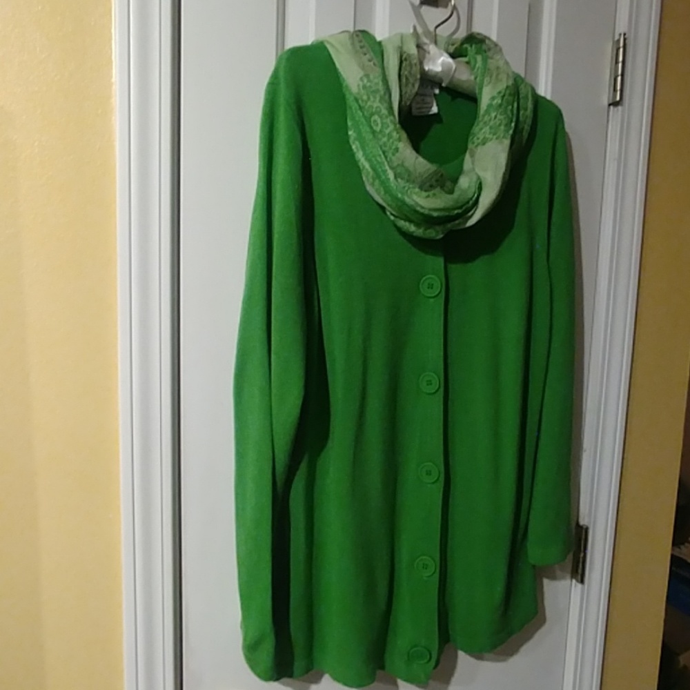 JG Hook Green Button Down Cardigan.